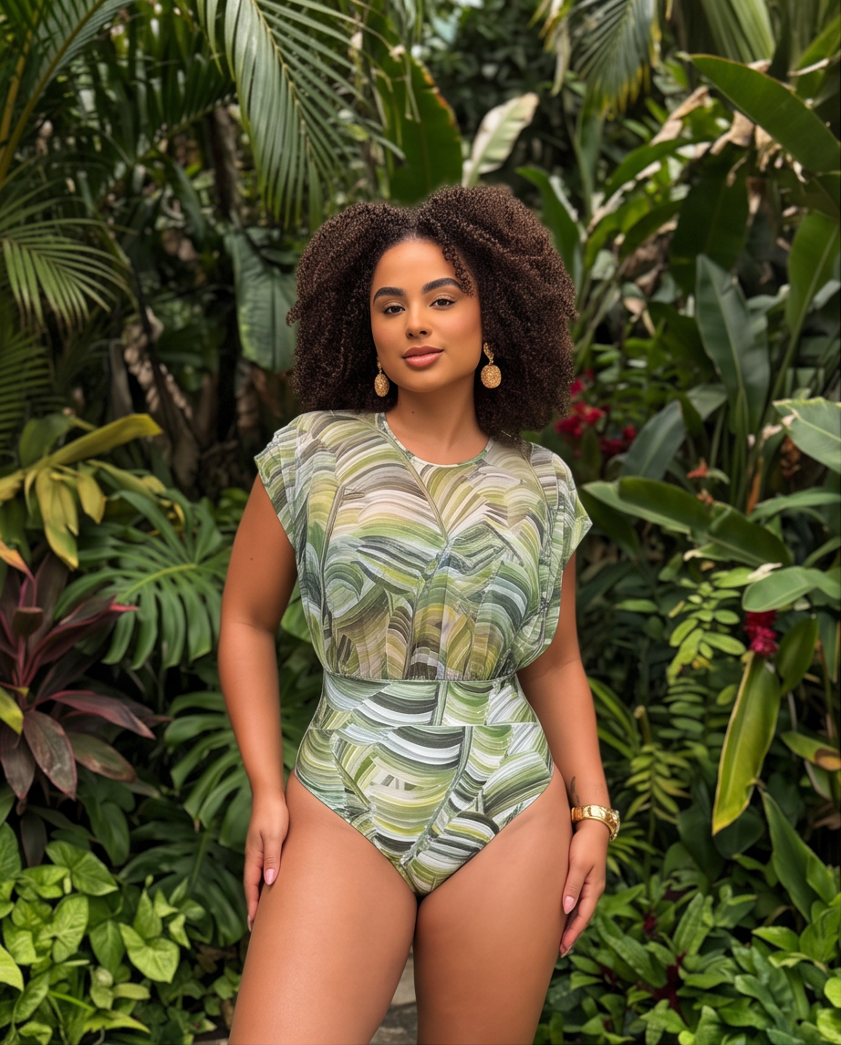 Emerald Mesh One‑Piece
