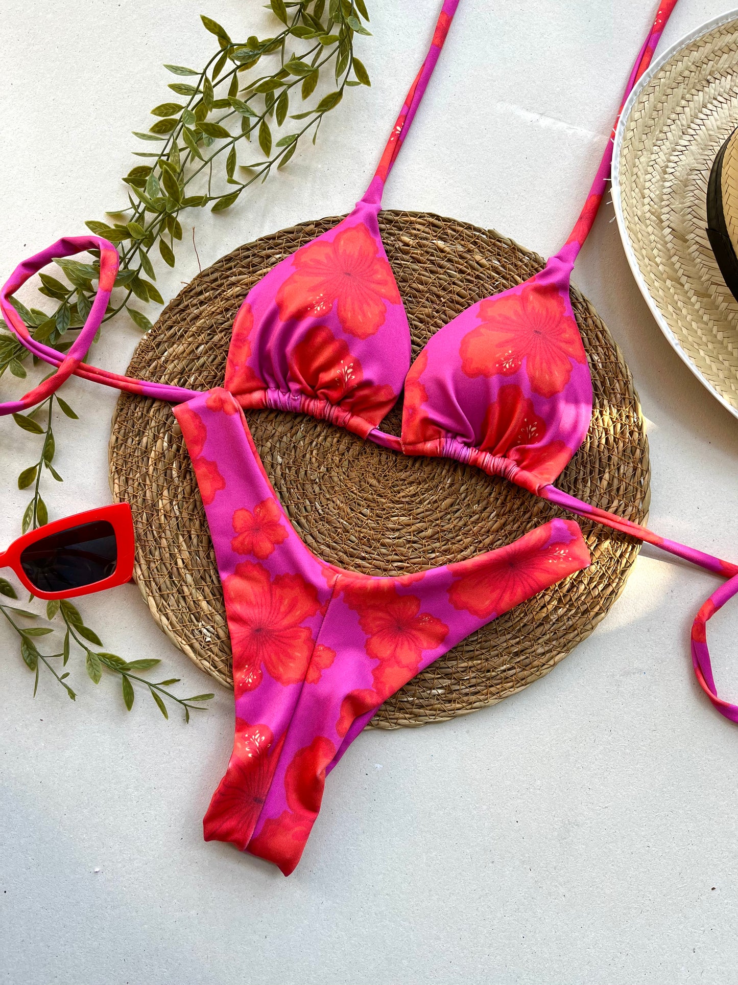 Sunrise Triangle Bikini Set – High-Leg Delta Cut