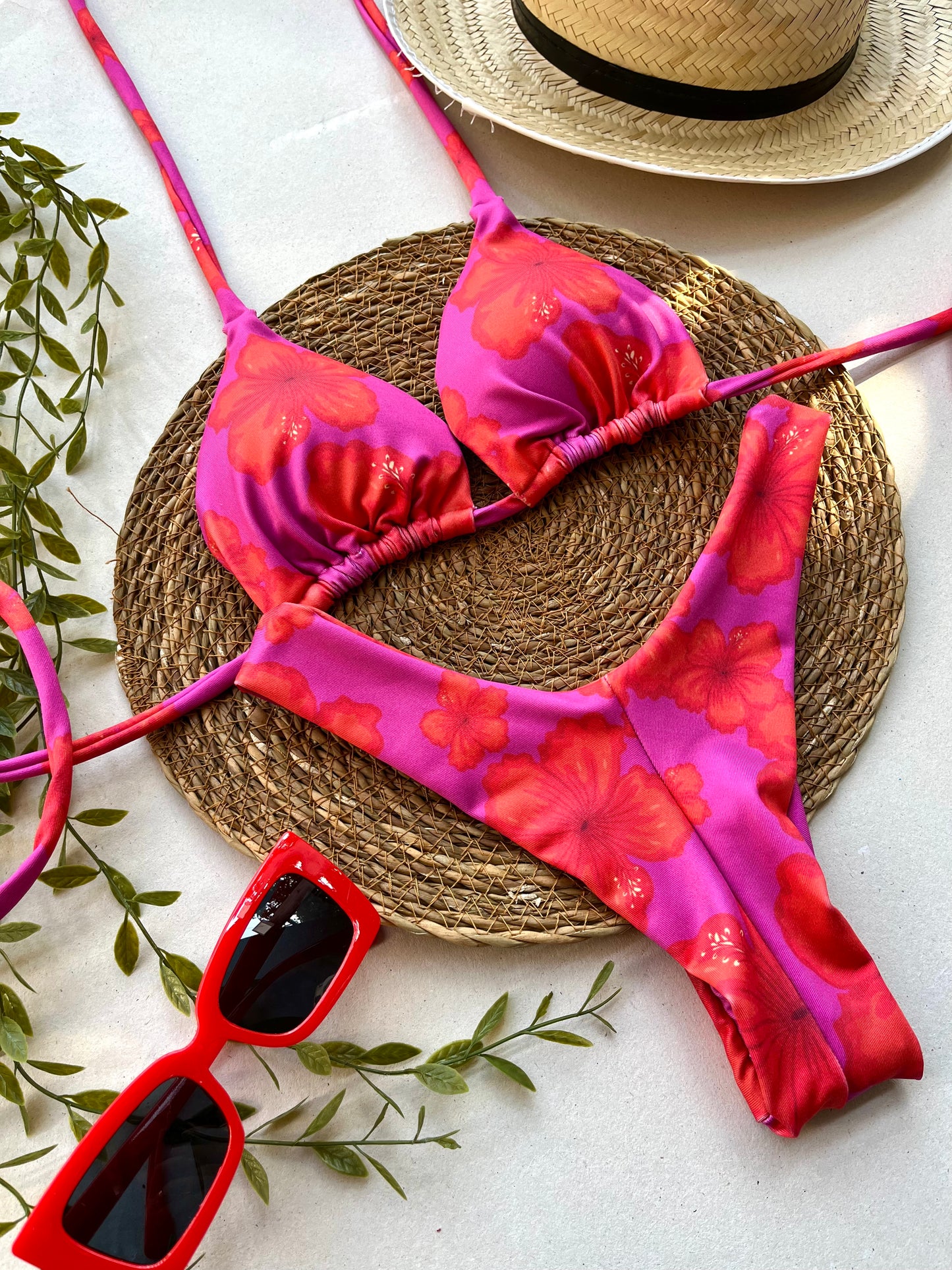 Sunrise Triangle Bikini Set – High-Leg Delta Cut