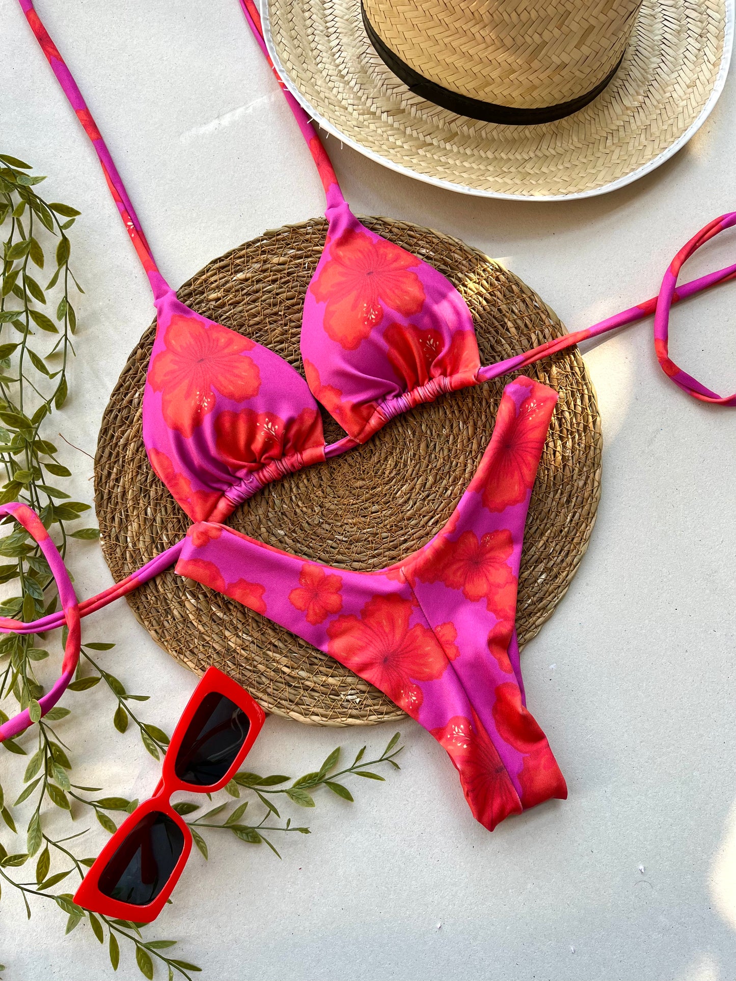 Sunrise Triangle Bikini Set – High-Leg Delta Cut