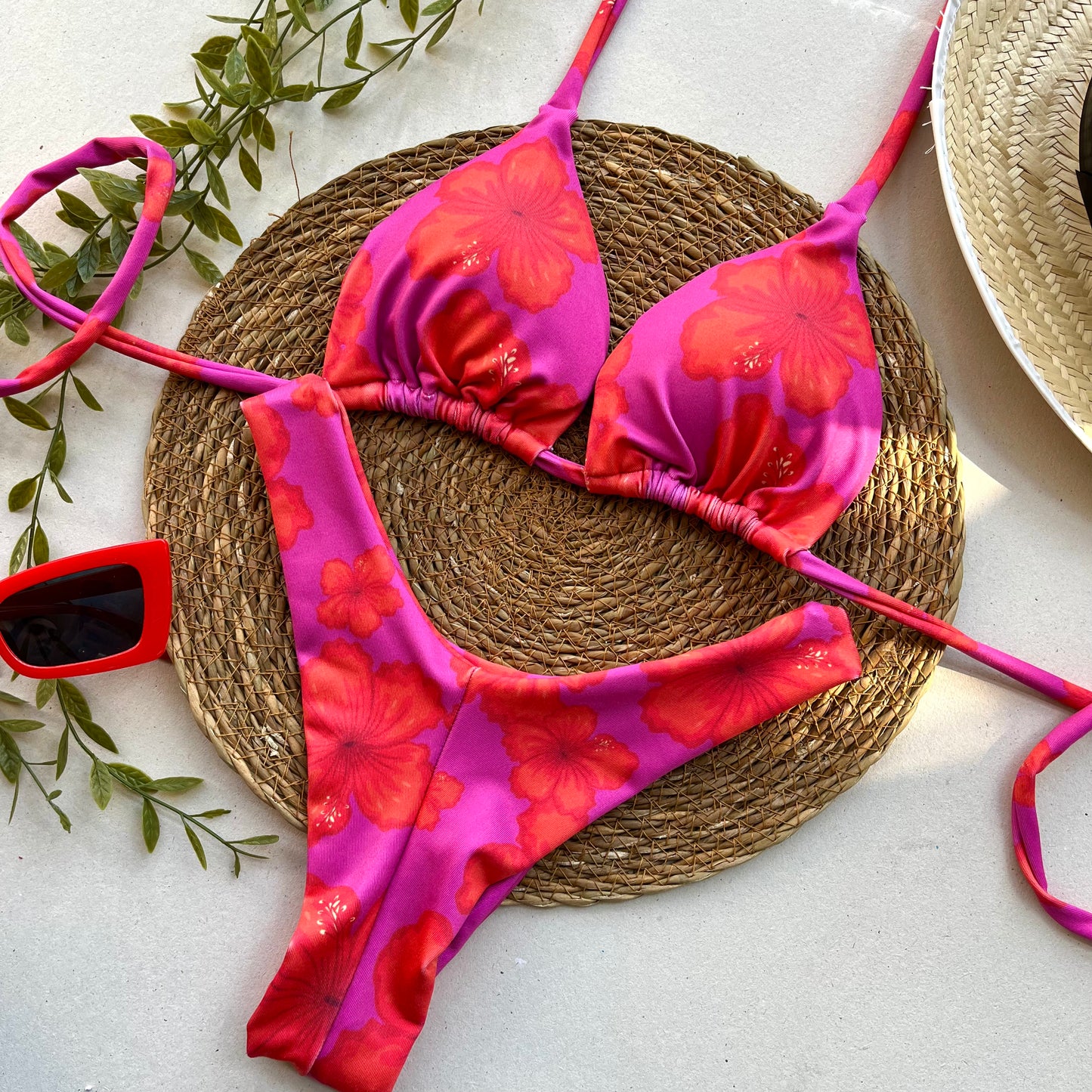 Sunrise Triangle Bikini Set – High-Leg Delta Cut