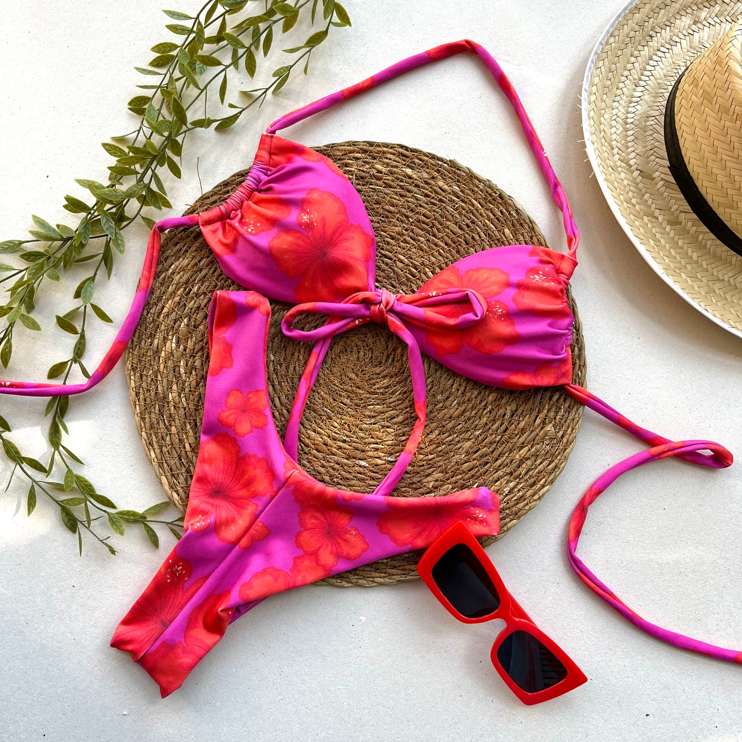 Sunrise Triangle Bikini Set – High-Leg Delta Cut