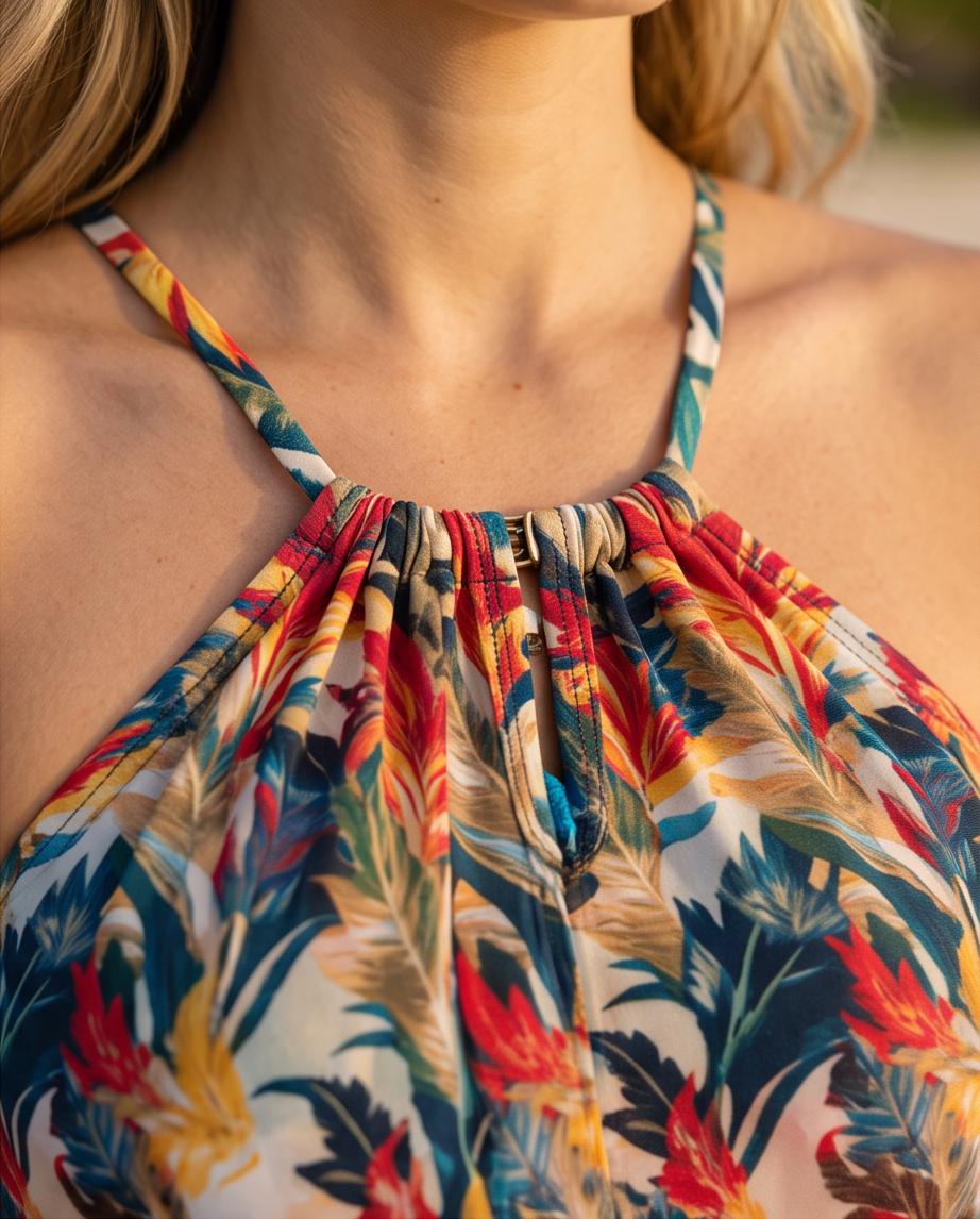 Ocean Ember One‑Piece & Bikini Top Set